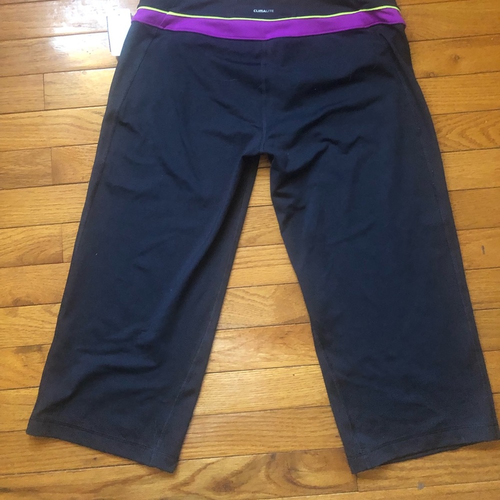Adidas Climalite Women's Yoga Capri Joggers Workout Gym Running Jogging Pants M